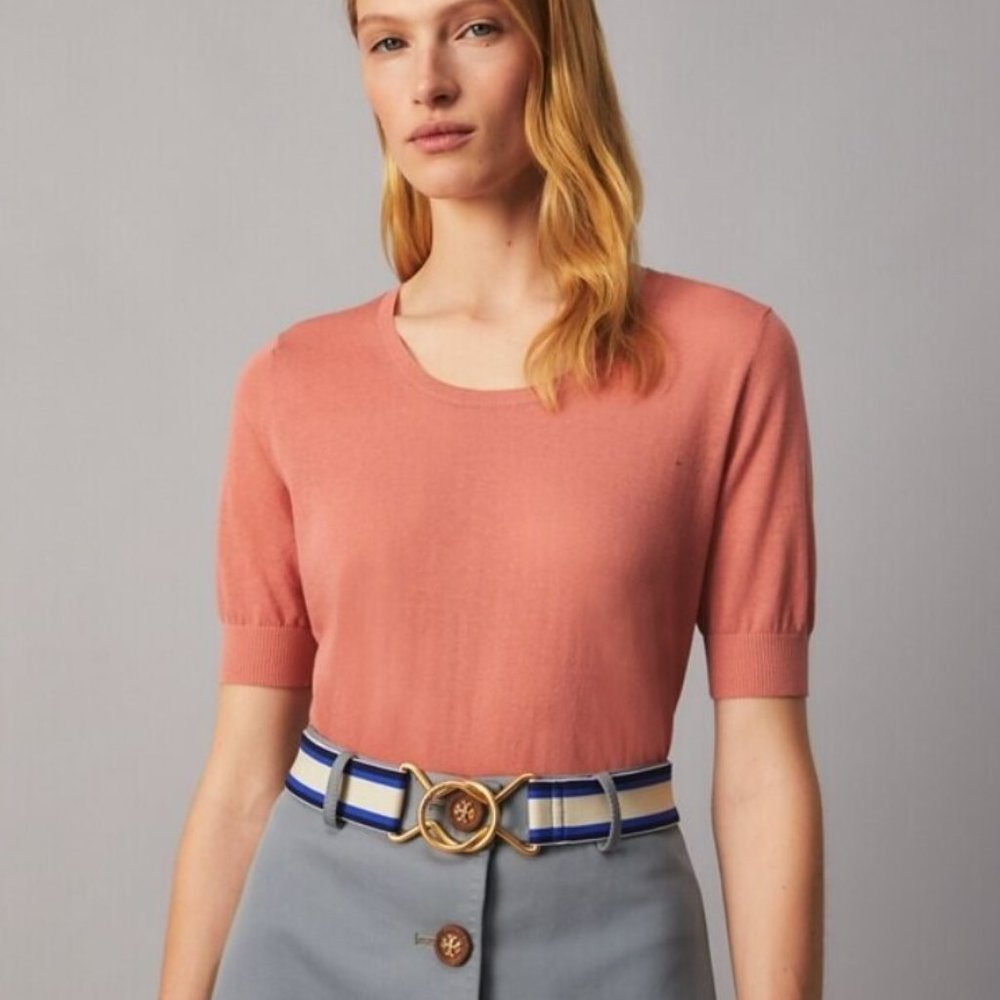 Tory Burch short-sleeve lightweight pullover